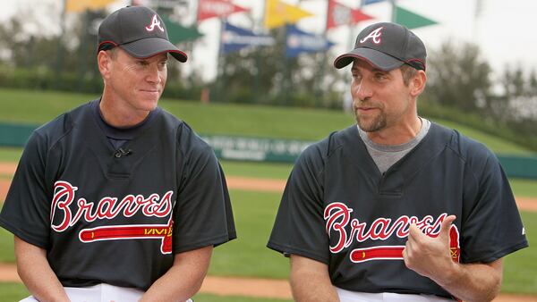 Former Braves pitchers Tom Glavine and John Smoltz, part of the 2014 and 2015 baseball Hall of Fame classes, discussed this year's election of Ken Griffey Jr. and Mike Piazza to the HOF, the vote totals for suspected steroid users Barry Bonds and Roger Clemens, and the disappointingly low totals for former Braves Fred McGriff and Billy Wagner (Vino Wong / AJC file photo)