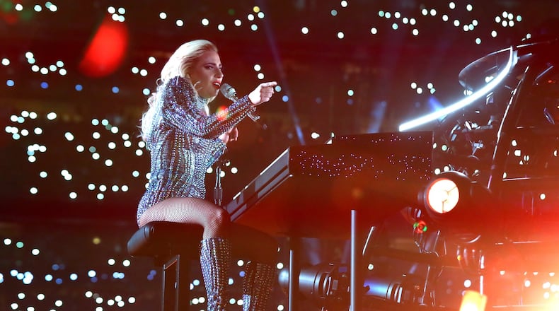 HOUSTON, TX - FEBRUARY 05: Lady Gaga performs during the Pepsi Zero Sugar Super Bowl 51 Halftime Show at NRG Stadium on February 5, 2017 in Houston, Texas. (Photo by Al Bello/Getty Images)
