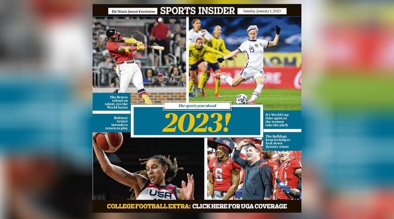 The Atlanta Journal-Constitution's digital magazine Sports Insider, Sunday, Jan. 1, 2023.