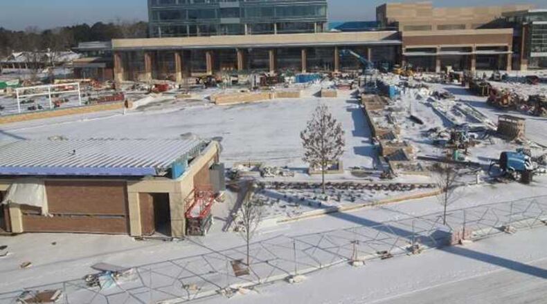 Ice and snow on roads in Sandy Springs has caused many car accidents. City officials are asking drivers to stay off the road.