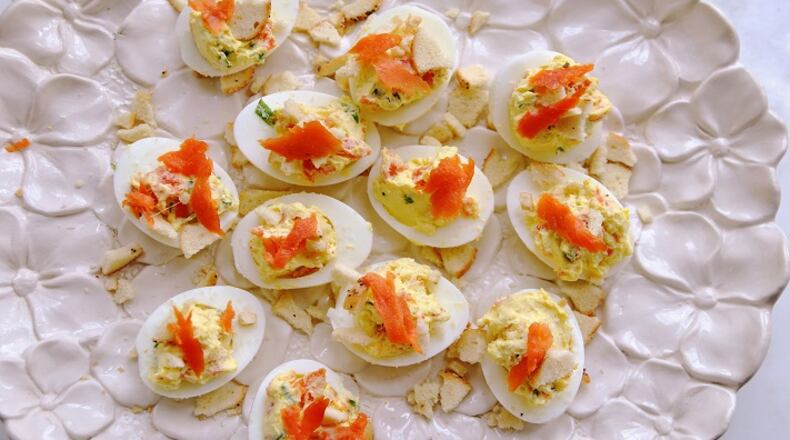 Bagels and Lox Deviled Eggs. (Gretchen McKay/Pittsburgh Post-Gazette/TNS)