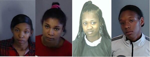 Left to right: Keana Walton, Veronica Gant , Tyees Lashay Roberts and Kiara Walton
