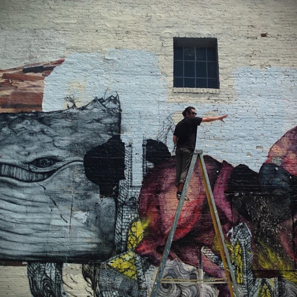 Artists from around the world paint murals around Atlanta
