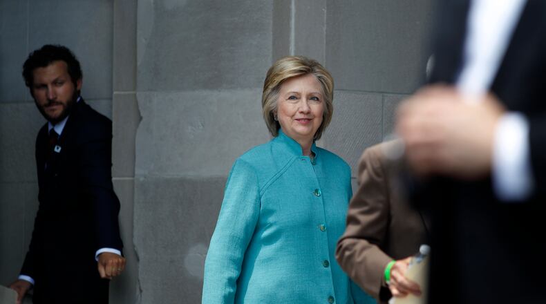 Democratic presidential nominee Hillary Clinton. AP/Mel Evans
