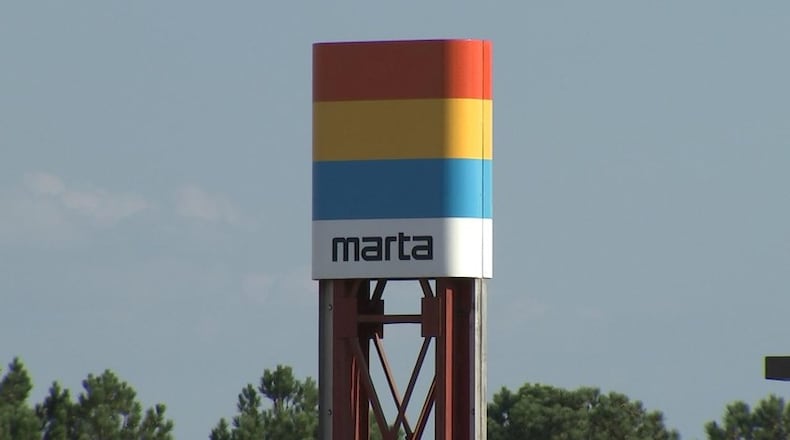 The crash happened on Memorial Drive and involved a MARTA mobility van and car, officials said.