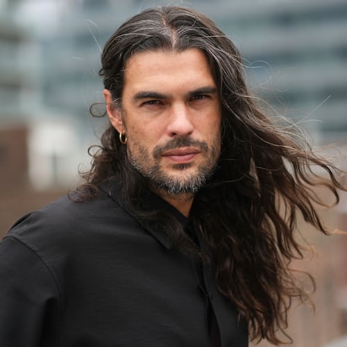 Oliver Laxe, director/co-writer of the film "Sirat," appears during the Toronto International Film Festival on Friday, Sept. 5, 2025, in Toronto. (AP Photo/Chris Pizzello)