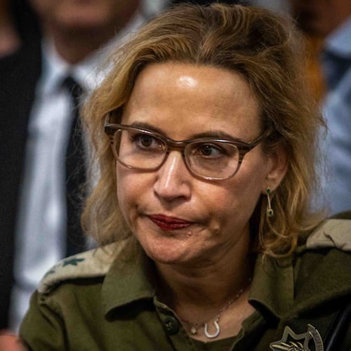 Israel's Military Advocate General Maj. Gen. Yifat Tomer-Yerushalmi, at the supreme court in Jerusalem Tuesday, Oct. 1, 2024. (AP Photo/Oren Ben Hakoon)