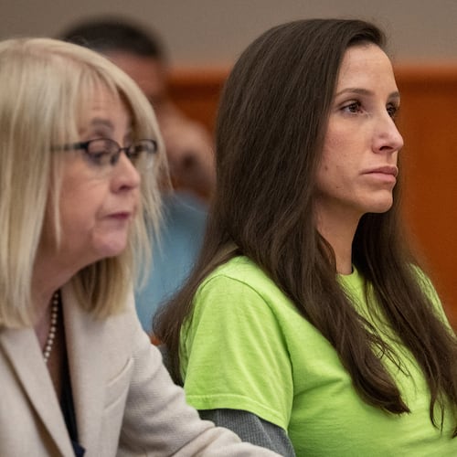 Kouri Richins appears at a sentencing hearing with her defense attorney Wendy Lewis, left, in 3rd District Court in Park City on Wednesday, May 13, 2026. (Trent Nelson/The Salt Lake Tribune via AP, Pool)