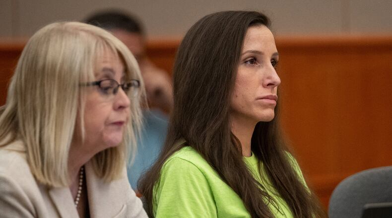 Kouri Richins appears at a sentencing hearing with her defense attorney Wendy Lewis, left, in 3rd District Court in Park City on Wednesday, May 13, 2026. (Trent Nelson/The Salt Lake Tribune via AP, Pool)