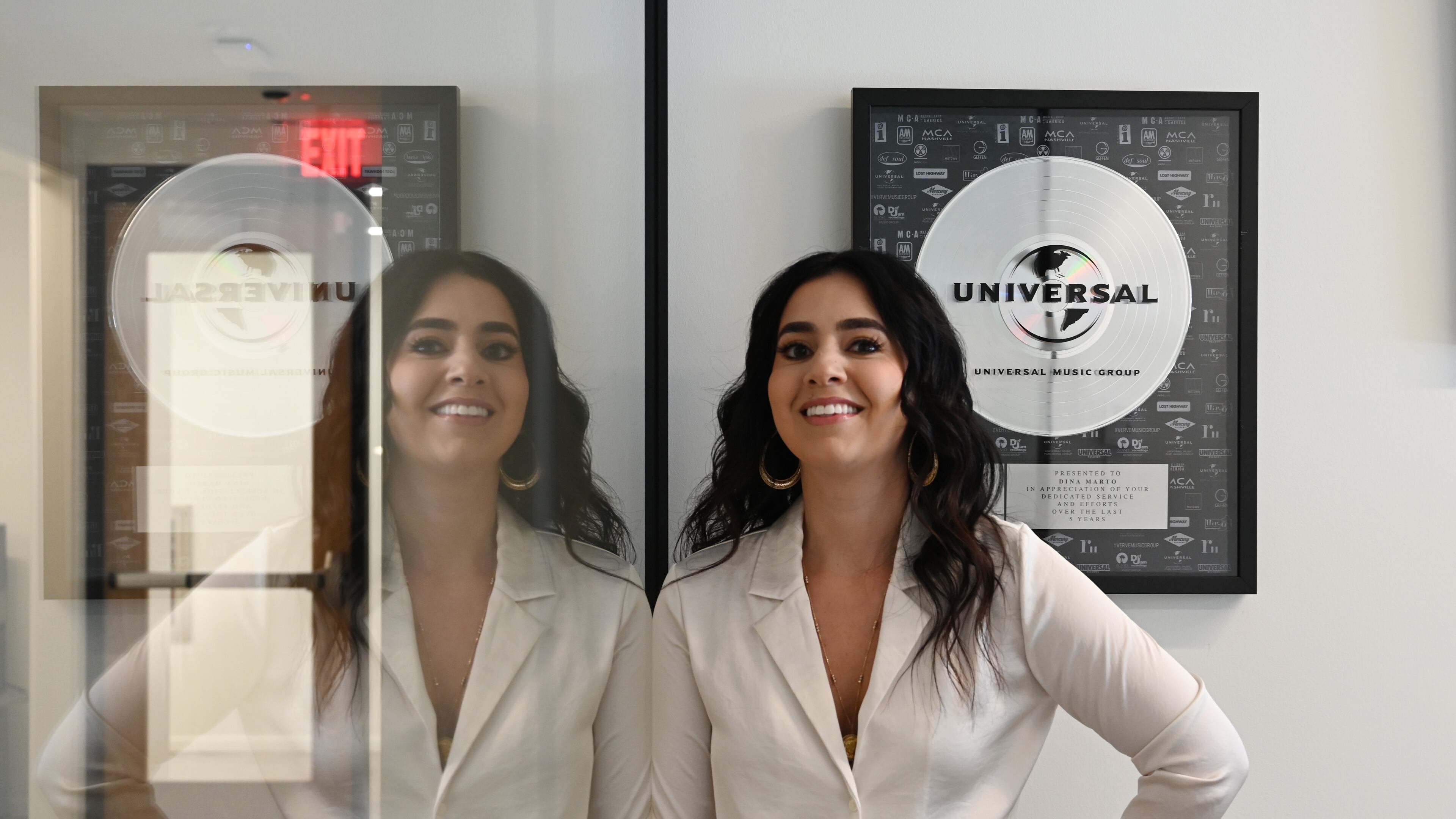 Dina Marto, an executive in the music division at UTA, at UTA's Atlanta office on March 13, 2025, in Atlanta. (Hyosub Shin/AJC)