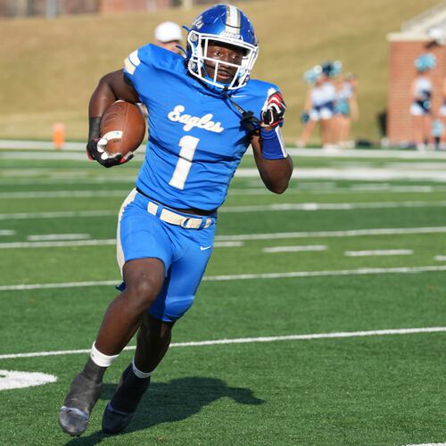 Tristan Robinson, a junior running back from Brentwood in Sandersville, has gained 2,895 all-purpose yards and scored 41 touchdowns in his two varsity seasons. He has reported offers from North Carolina, Georgia Southern and Central Florida. (Courtesy of the Georgia Independent Athletic Association)