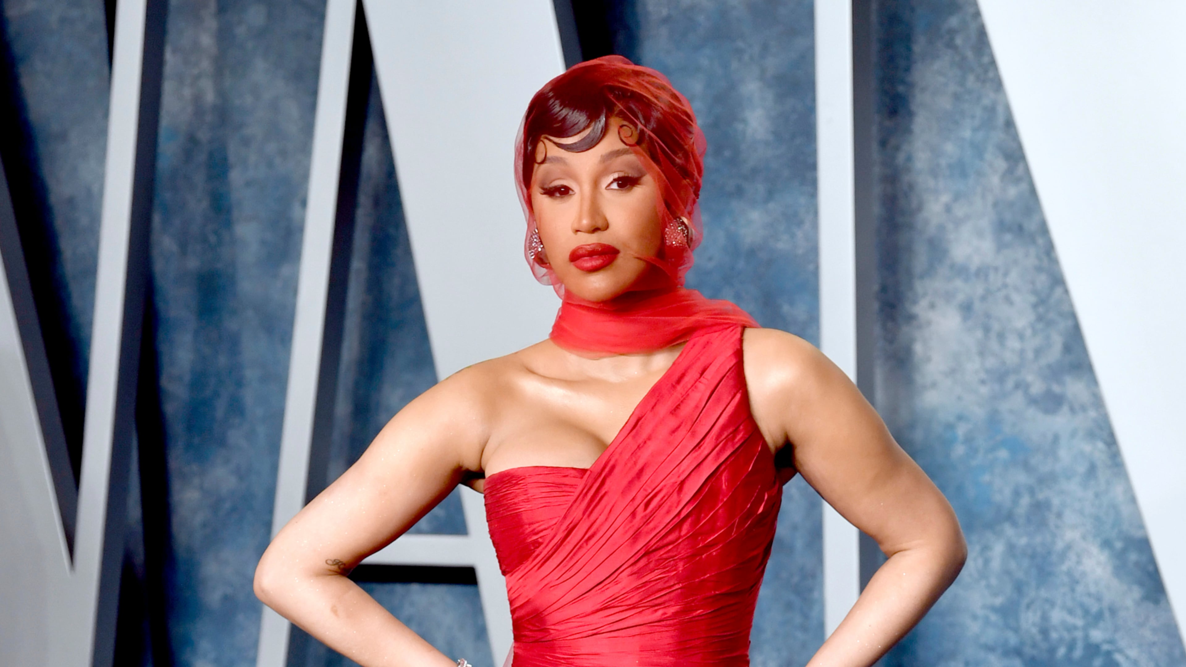 FILE - Cardi B appears at the Vanity Fair Oscar Party in Beverly Hills, Calif., on March 12, 2023. (Photo by Evan Agostini/Invision/AP, File)