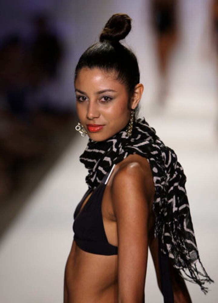 Strutting swimwear in Miami Beach