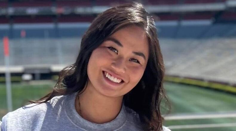 Mia Corte, 20, was taken to Piedmont Athens Regional Medical Center with multiple injuries sustained from the falling tree.