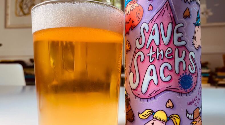 Elsewhere Brewing's Save the Sacks Helles Lager.