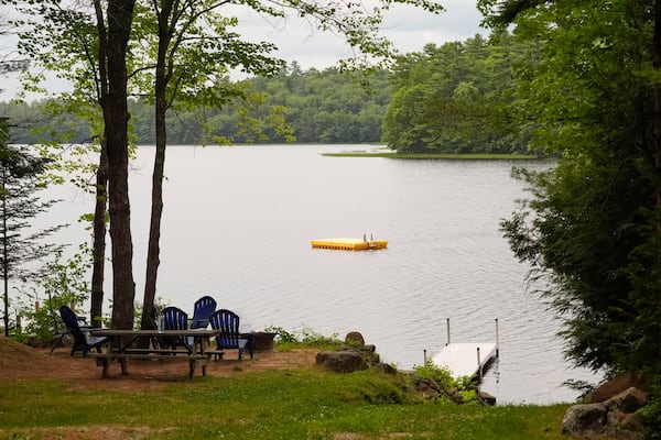Crawford Pond is seen Wednesday, July 9, 2025, in Union, Maine. Police are investigating the murder of a woman last seen paddleboarding on the pond. (AP Photo/Robert F. Bukaty)