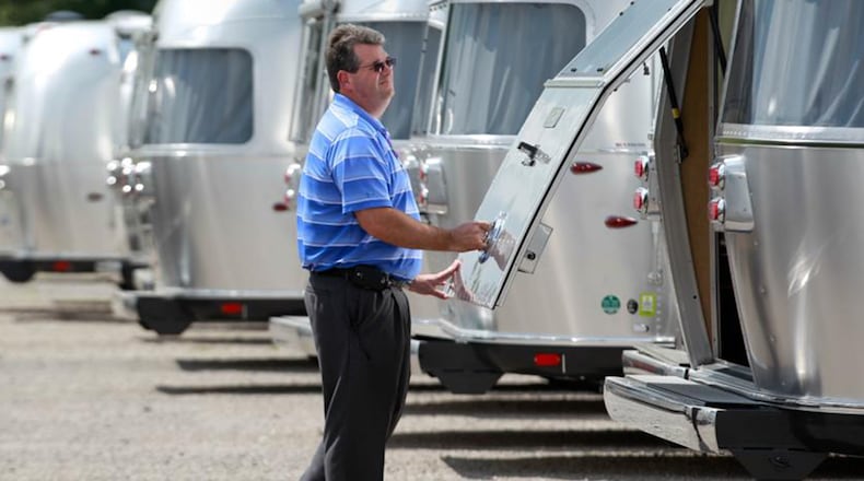 Airstream’s Jackson Center campus operates fully on renewable energy credits.