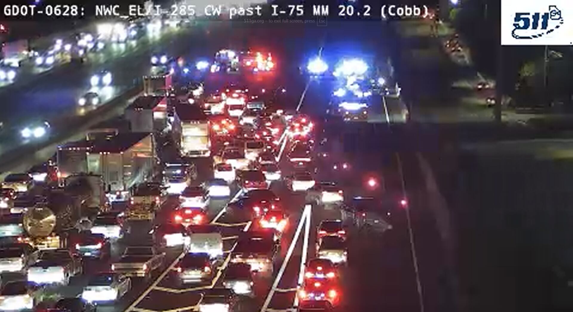 I-285 East lanes reopen after early crash near I-75 in Cobb County
