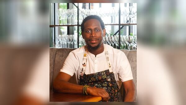 Christopher Ford, 43, at Lazy Betty, the acclaimed restaurant in Midtown Atlanta where he works as a bartender. Courtesy of Lazy Betty/Chris Ford