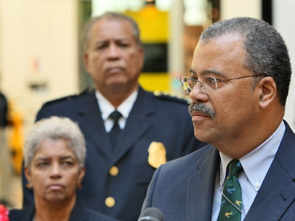 Ben DeCosta (right), with Shirley Franklin (far left), had a decade-long run as airport chief, including oversight of construction of the fifth runway and international terminal. (AJC file)