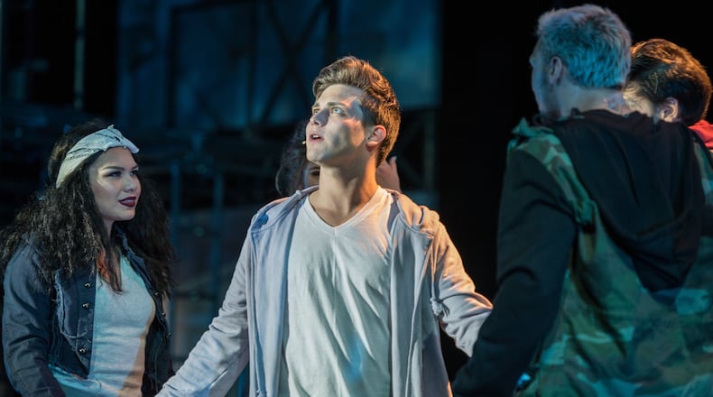 Haden Rider (center) sings the title role in Atlanta Lyric Theatre’s musical “Jesus Christ Superstar.” CONTRIBUTED BY ATLANTA LYRIC THEATRE