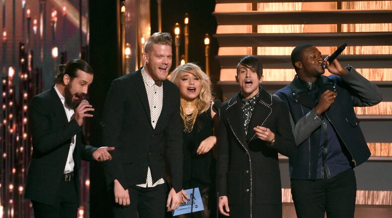 Pentatonix said they're big fans of country music at last week's CMA Awards. (Photo by Chris Pizzello/Invision/AP)