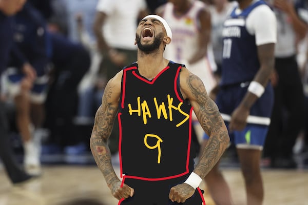 Your Sports Daily-exclusive first look at Nickeil Alexander-Walker in a Hawks uniform. (Original photographer bears no responsibility.)
