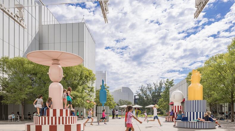 “Merry Go Zoo,” a clever installation by Spanish artist and designer Jaime Hayon, is handsome to behold and even more fun to ride. The spinning sculptures are the latest in a series of objects placed in the museum’s courtyard that entertain children while serving as fascinating objects of art and design. CONTRIBUTED BY JONATHAN HILLYER
