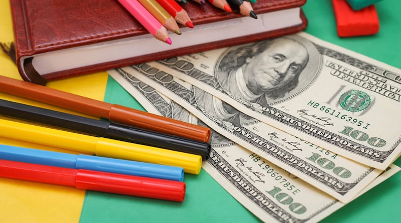 School supplies and money