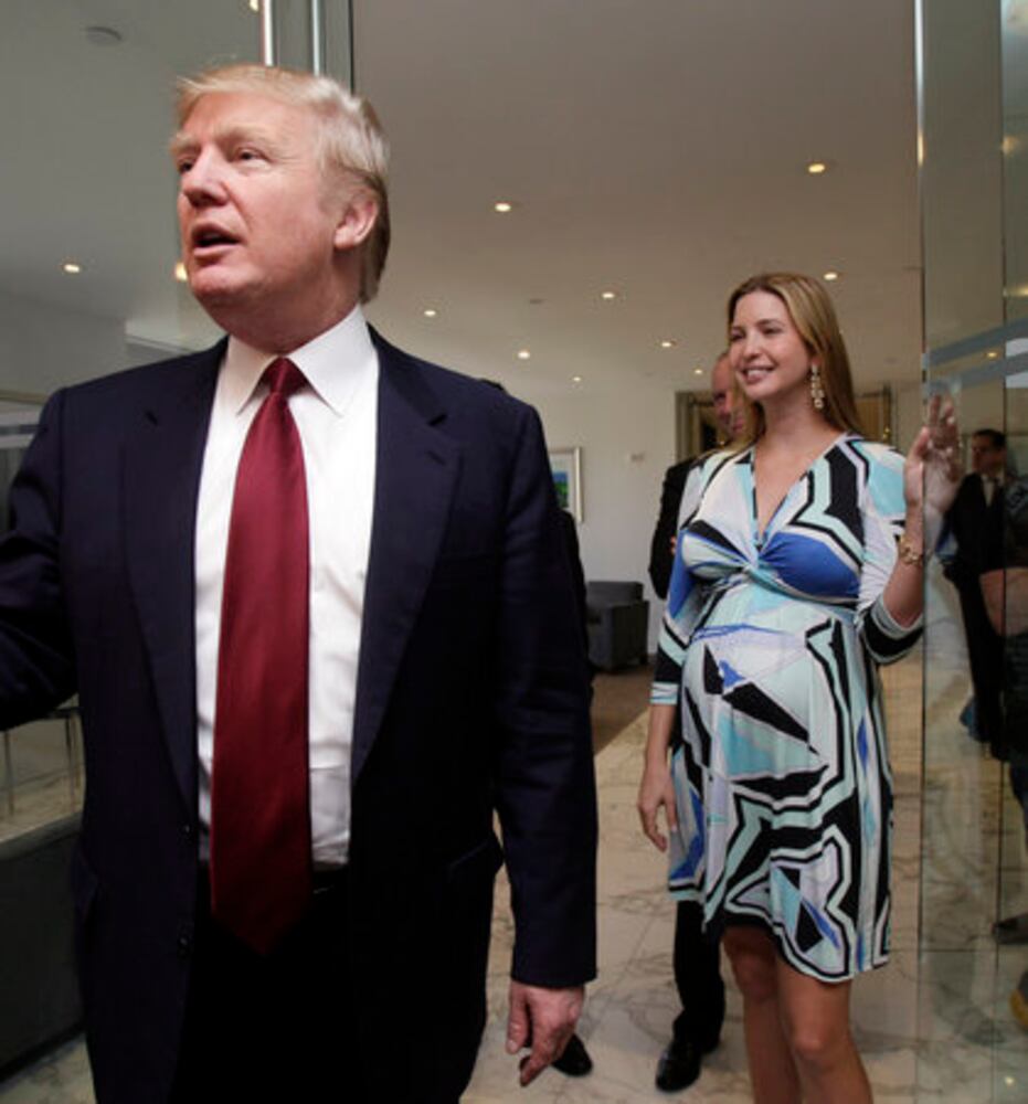 Donald Trump greets Miss USA 2011 contestants