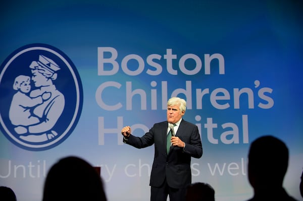  BOSTON, MA - NOVEMBER 29: Event host Jay Leno at Champions for Children's at Seaport World Trade Center on November 29, 2016 in Boston, Massachusetts. (Photo by Darren McCollester/Getty Images for Boston's Children Hospital)