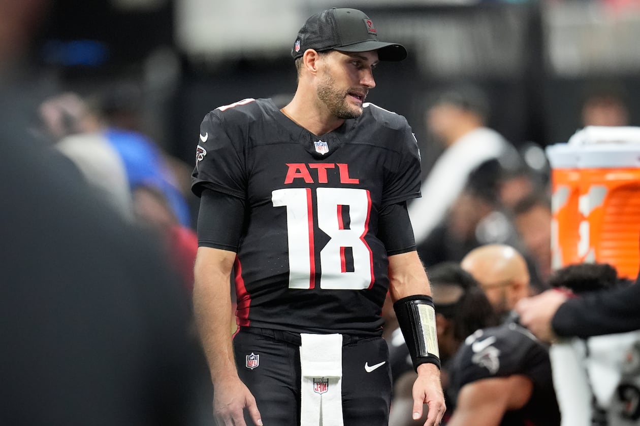 The cap hit for Atlanta Falcons quarterback Kirk Cousins is $40 million. (Mike Stewart/AP)