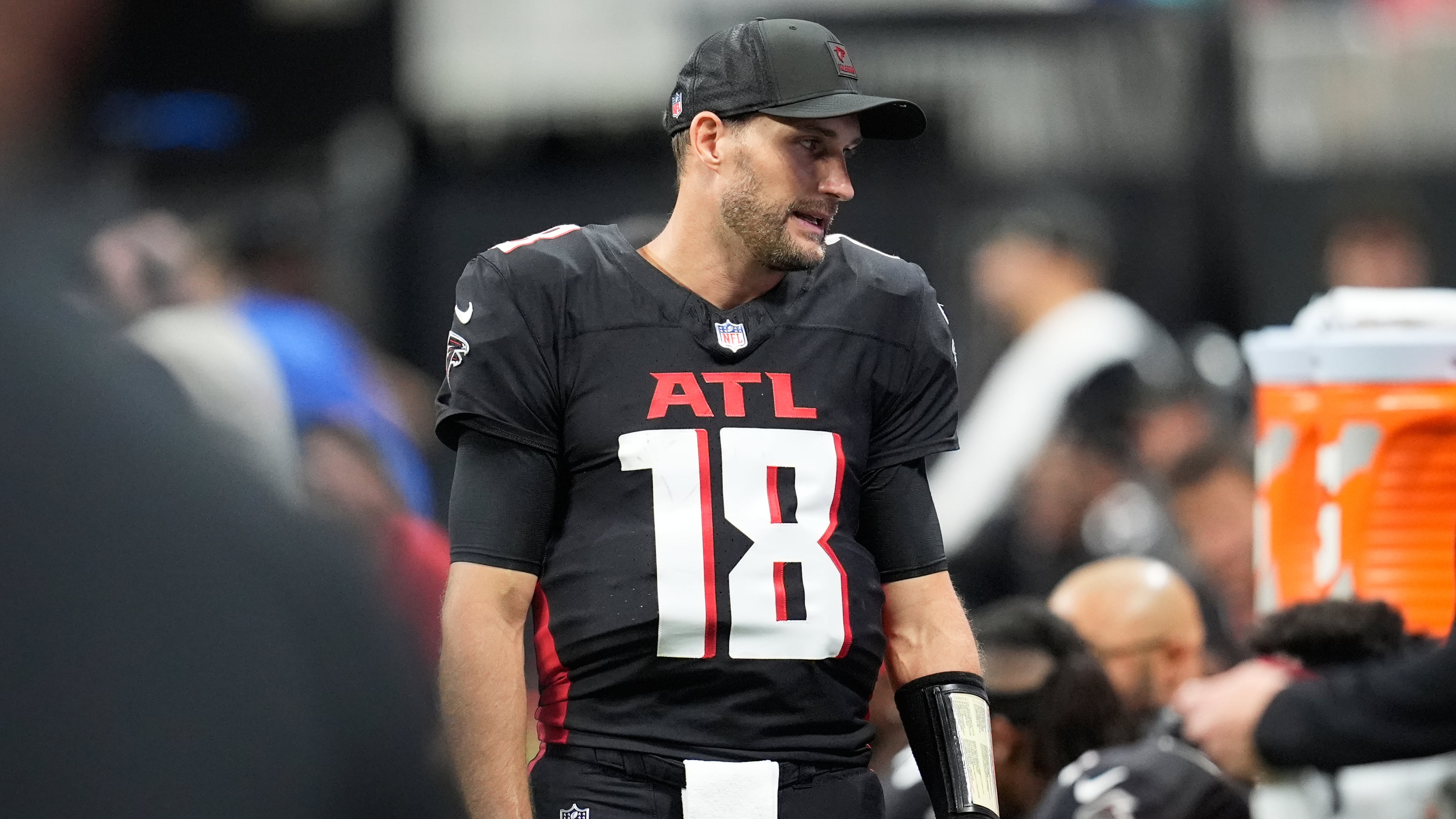 The cap hit for Atlanta Falcons quarterback Kirk Cousins is $40 million. (Mike Stewart/AP)