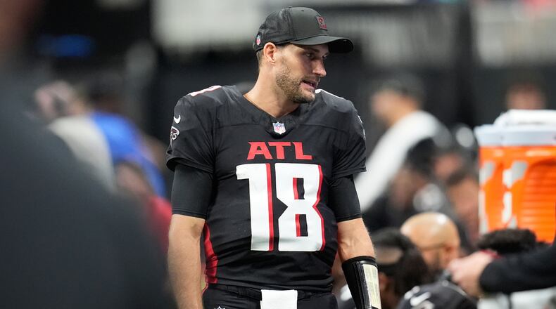 The cap hit for Atlanta Falcons quarterback Kirk Cousins is $40 million. (Mike Stewart/AP)