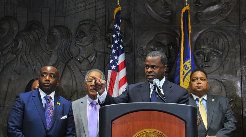 Mayor Kasim Reed held a press conference Tuesday morning to urge the GWCC to continue working toward an agreement to purchase Mount Vernon Baptist Church. The mayor also announced the city has reached an agreement on behalf of the Falcons to buy Friendship Baptist Church for $19.5 million.
