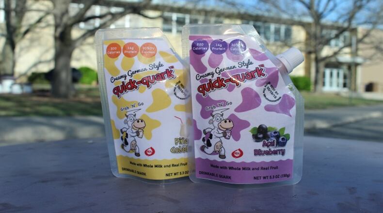 Three Kansas State University food science students took first place in a National Dairy Council product competition for an original creation - Quick-Quark, a dairy drink based on German-style quark cheese. (K-State)