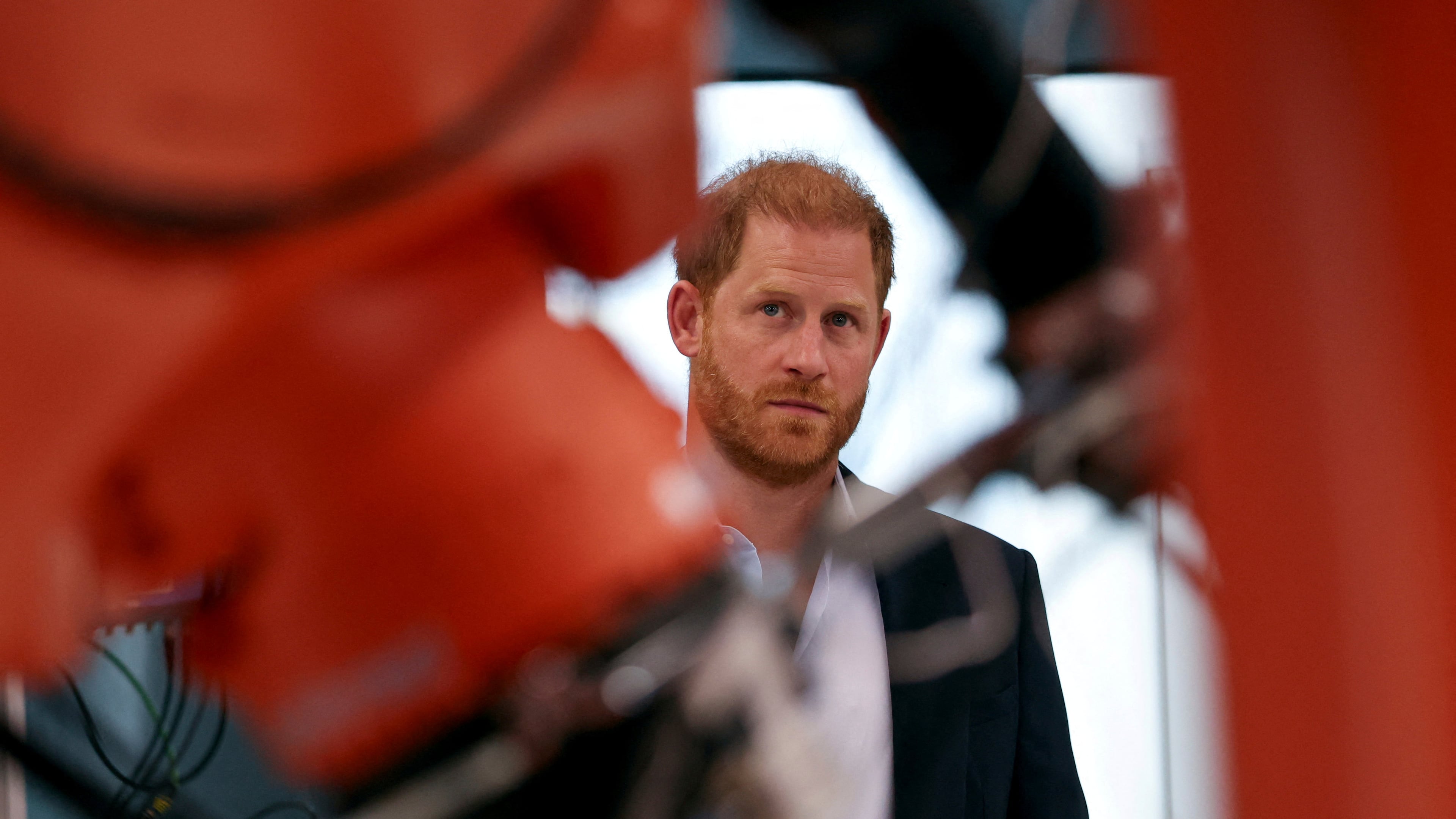 Britain's Prince Harry visits the Centre for Blast Injury Studies at Imperial College London, in London, Wednesday, Sept. 10, 2025. (Suzanne Plunkett, Pool Photo via AP)