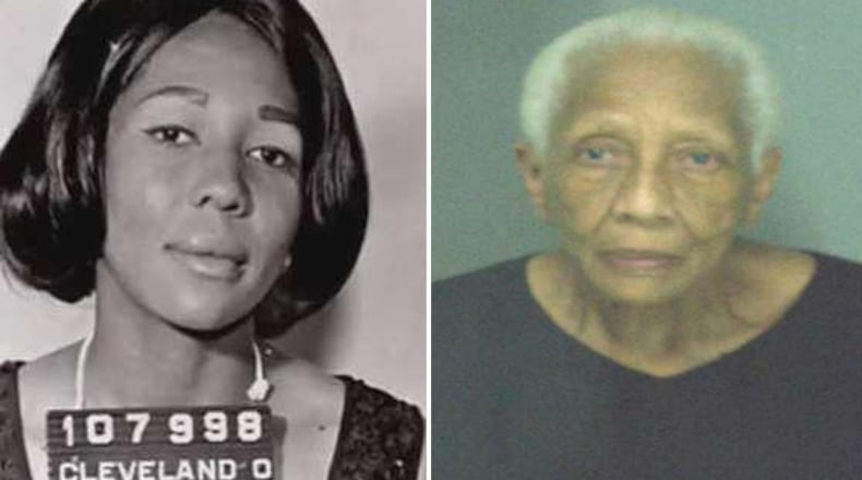 Doris Payne, an 86-year-old infamous jewel thief, shown in an archived mugshot and one released by the DeKalb jail this week. She is accused of shoplifting from Perimeter Mall.