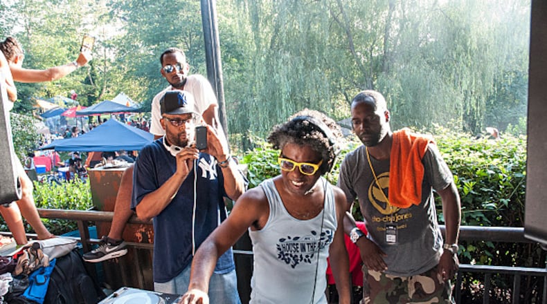 Kai Alce spinning at House in the Park 2014.