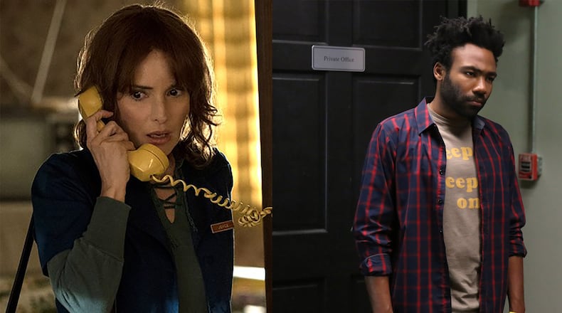 The TV Critic's Choice Awards have two Atlanta-produced shows featured: Netflix's "Stranger Things" and FX's "Atlanta." CREDIT: Netflix (left) and FX (right)