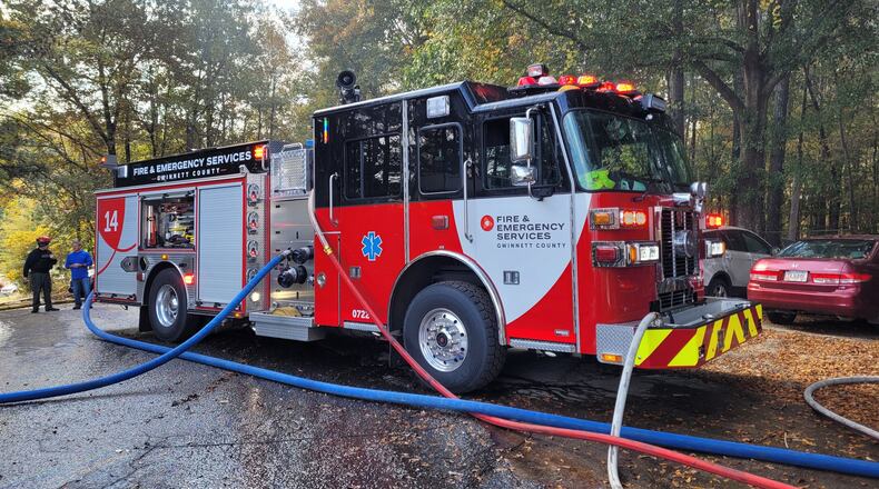 A fire at a Buford business closed a portion of Peachtree Industrial Boulevard on Wednesday.