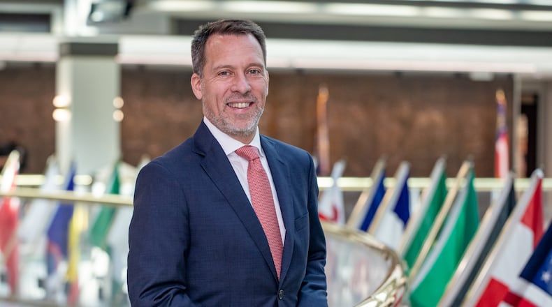Atlanta City Council President Doug Shipman is at City Hall on Wednesday, April 9, 2025.  He will not seek re-election as family issues have taken priority. (Jenni Girtman for The Atlanta Journal-Constitution)