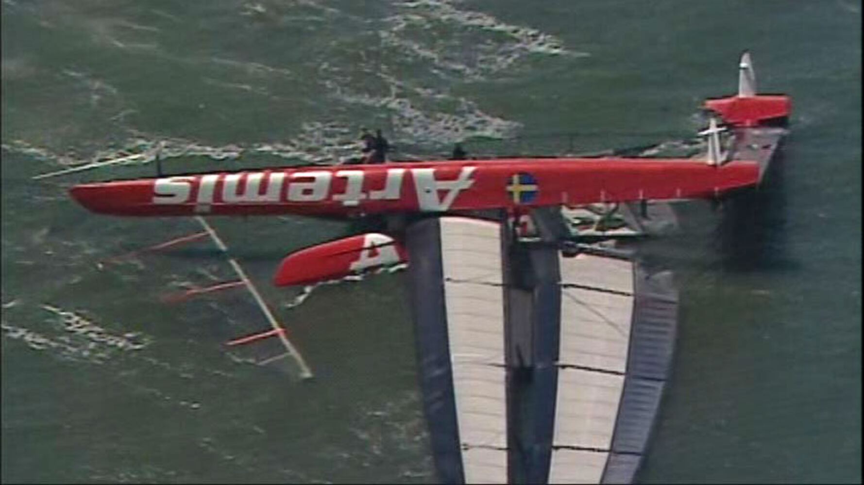 Artemis America's Cup boat capsize