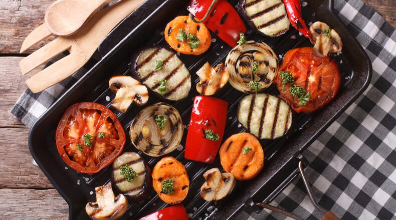 Grilled vegetables in a grill pan. (Sergii Koval/Dreamstime/TNS)