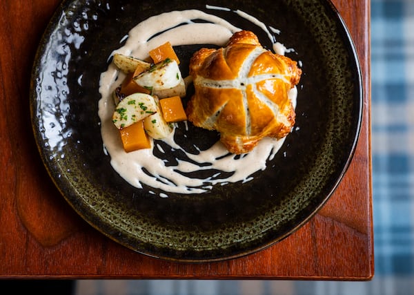 The vegetarian haggis served at Nàdair allows the restaurant to serve it year-round. (Henri Hollis/AJC)