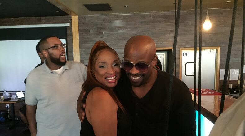 Porsche Foxx at her welcome back party at Boogalou Lounge in Midtown Thursday, August 11, 2016 with R&B singer Case. CREDIT: Rodney Ho/ rho@ajc.com