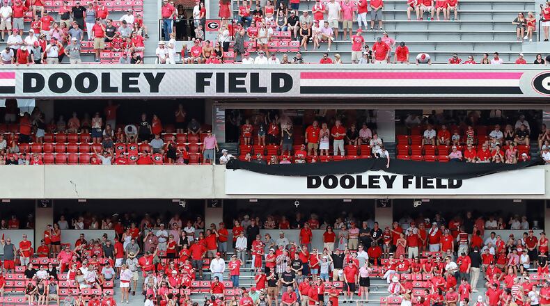 Samford Stadium's field is named Dooley Field in the former coach's honor. (Curtis Compton/The Atlanta Journal-Constitution/TNS)