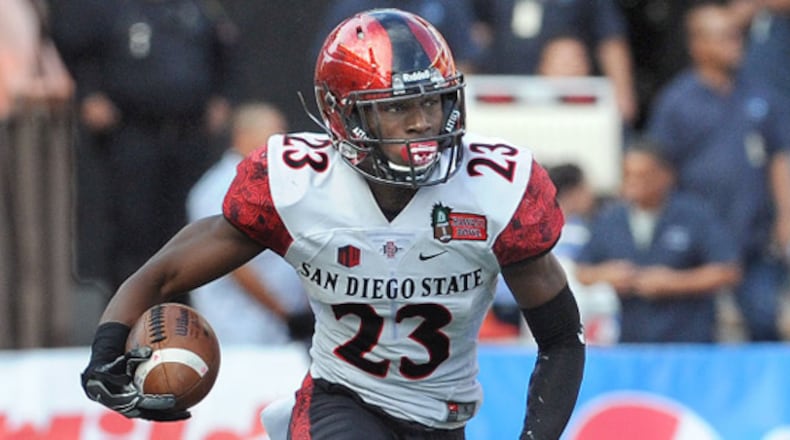 Damontae Kazee had eight interceptions in 2015, which tied for the second most in the nation, the most in Aztecs’ Division I era (since 1969) and in Mountain West history.