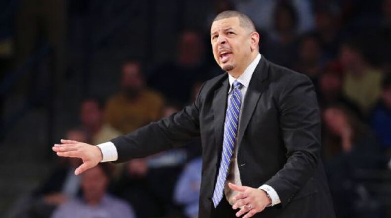Jeff Capel, shown coaching against Tech. Coach K was indisposed. (AP Photo/John Bazemore)