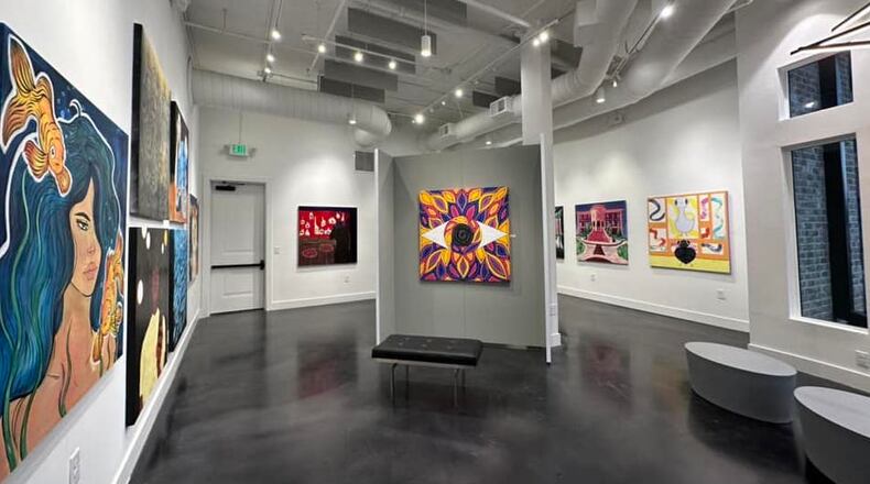 The Sugar Rush Live Art Showcase is on display through Jan. 4 at the Art Gallery, 5010 W. Broad St. in Sugar Hill. (Courtesy Sugar Hill Arts Commission)